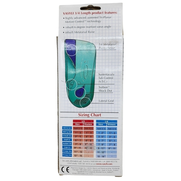 Vasyli Unisex 3/4 Length Low Density Custom Orthotics - M - Picture 4 of 14